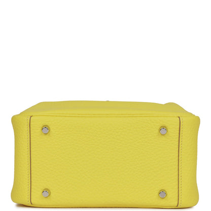 Hermes Mini Lindy Lime Clemence Palladium Hardware