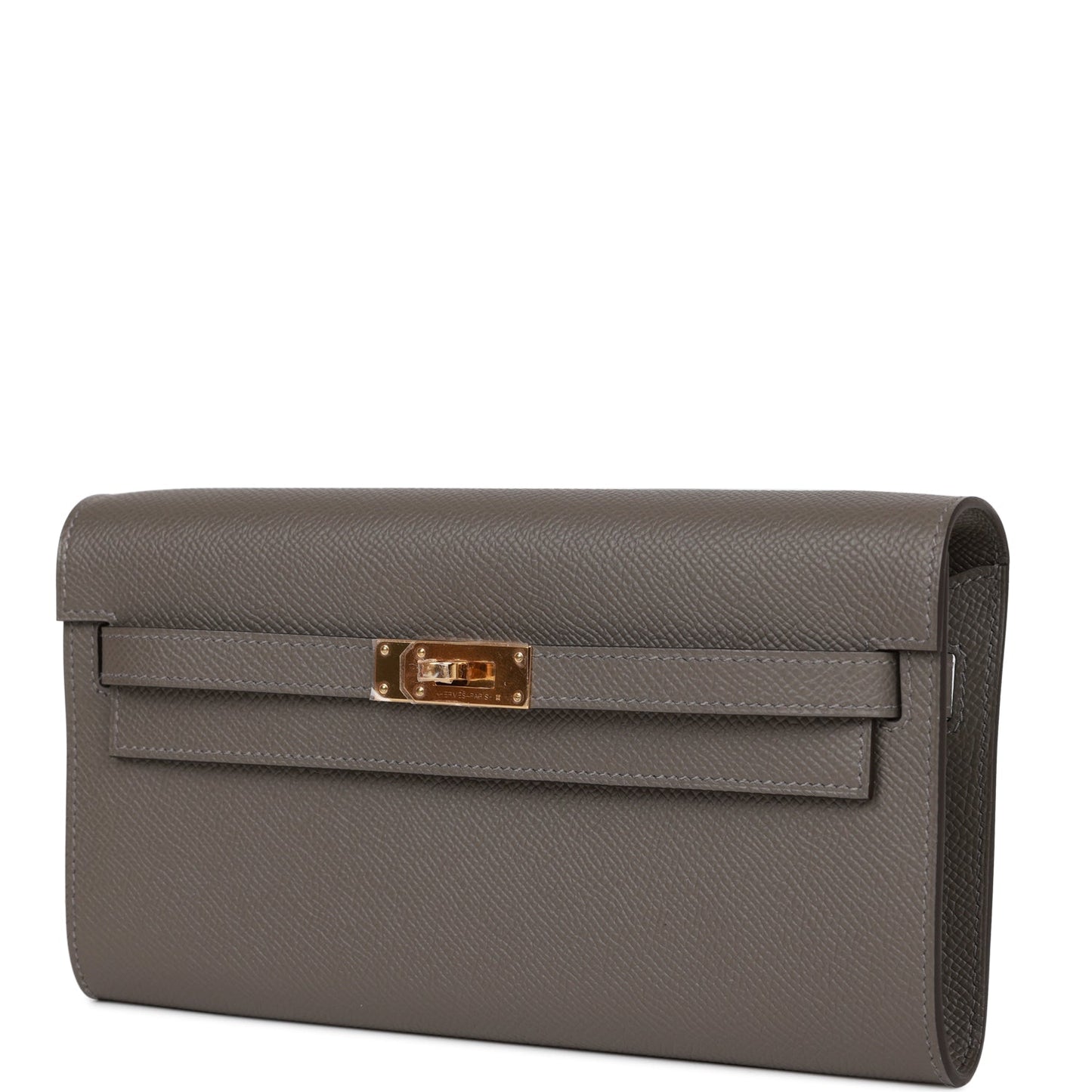 Hermes Kelly Wallet To Go Gris Meyer Epsom Gold Hardware