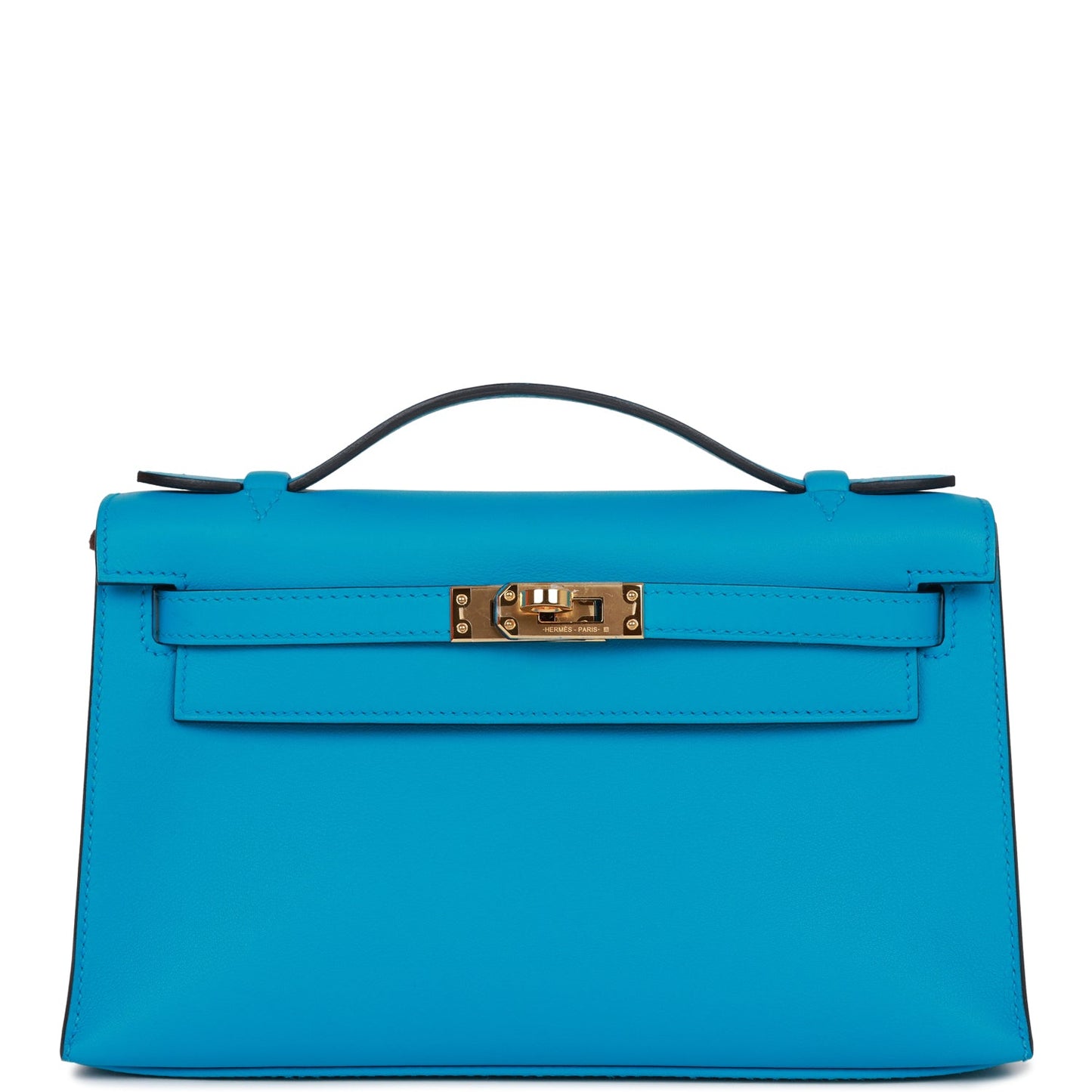 Hermes Kelly Pochette Bleu Frida Swift Gold Hardware