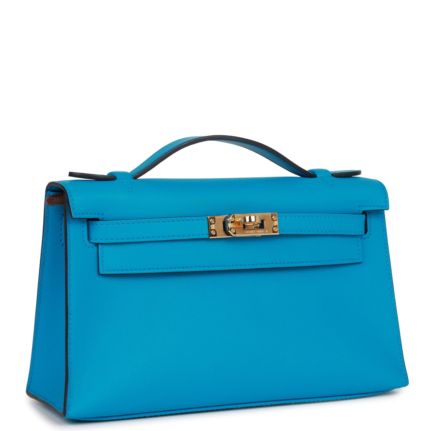 Hermes Kelly Pochette Bleu Frida Swift Gold Hardware