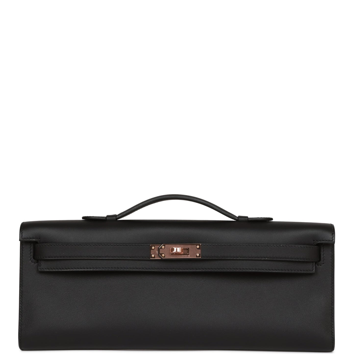 Hermes Kelly Cut Black Swift Rose Gold Hardware