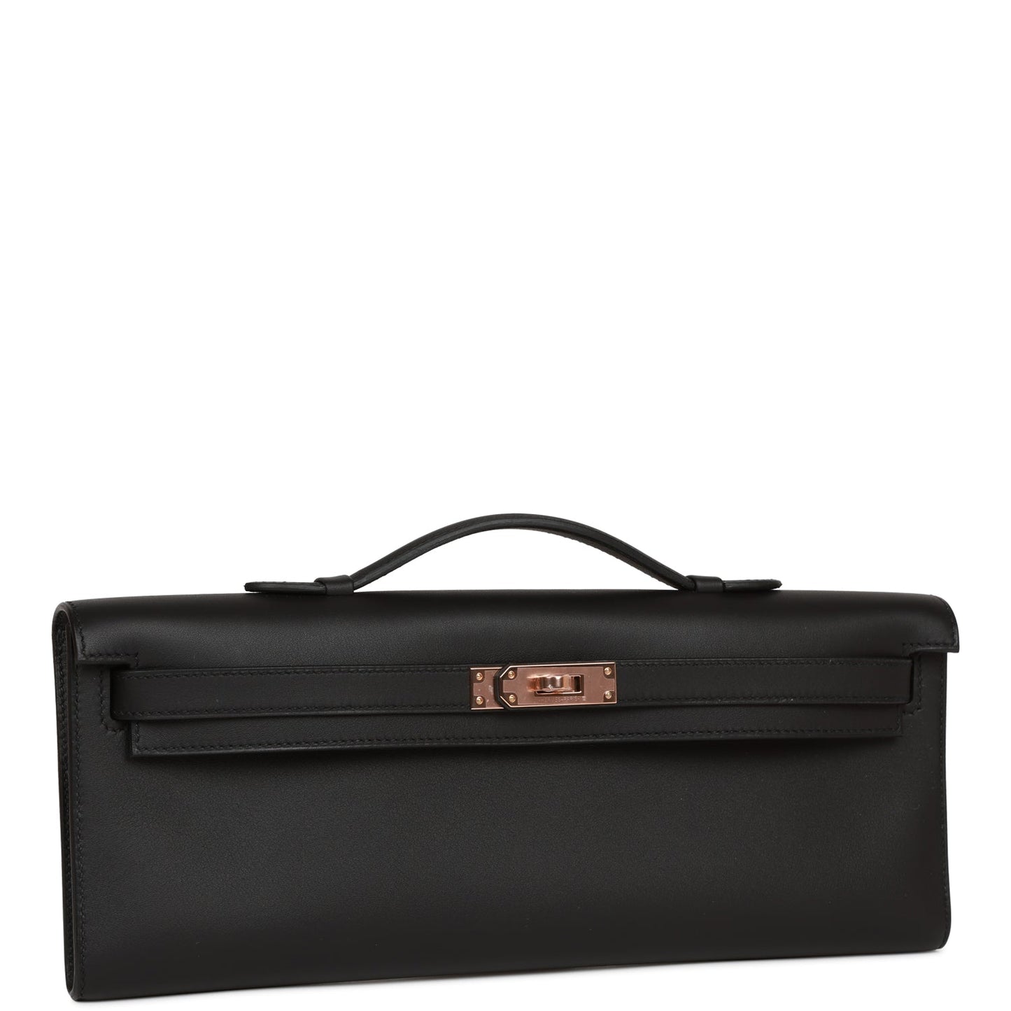 Hermes Kelly Cut Black Swift Rose Gold Hardware