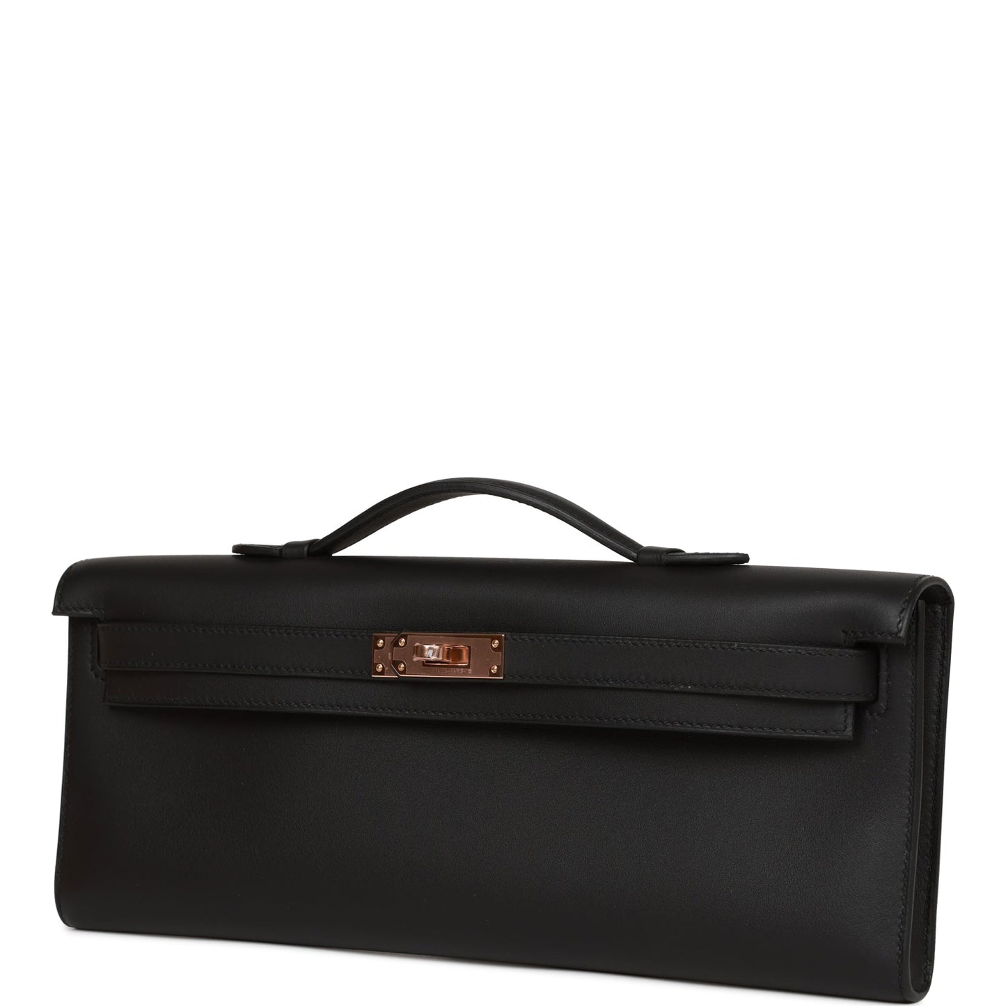 Hermes Kelly Cut Black Swift Rose Gold Hardware