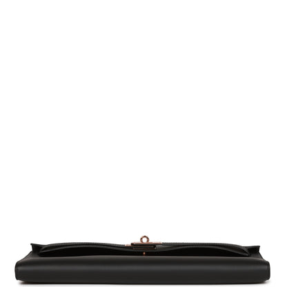 Hermes Kelly Cut Black Swift Rose Gold Hardware