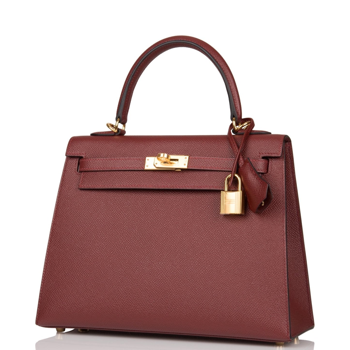 Hermes Kelly Sellier 25 Rouge H Epsom Gold Hardware