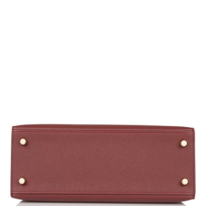 Hermes Kelly Sellier 25 Rouge H Epsom Gold Hardware