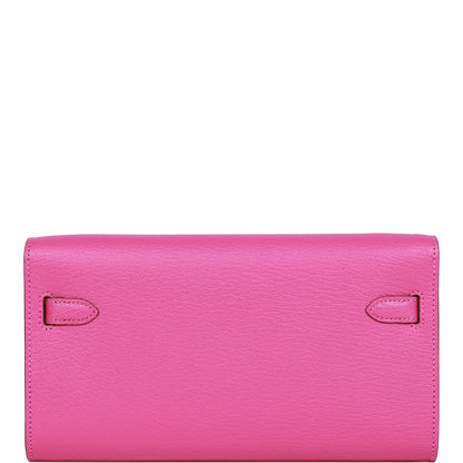 Hermes Kelly Wallet To Go Magnolia Chevre Palladium Hardware