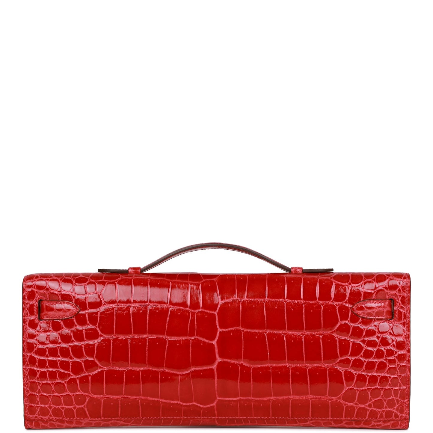 Hermes Kelly Cut Braise Shiny Porosus Crocodile Gold Hardware