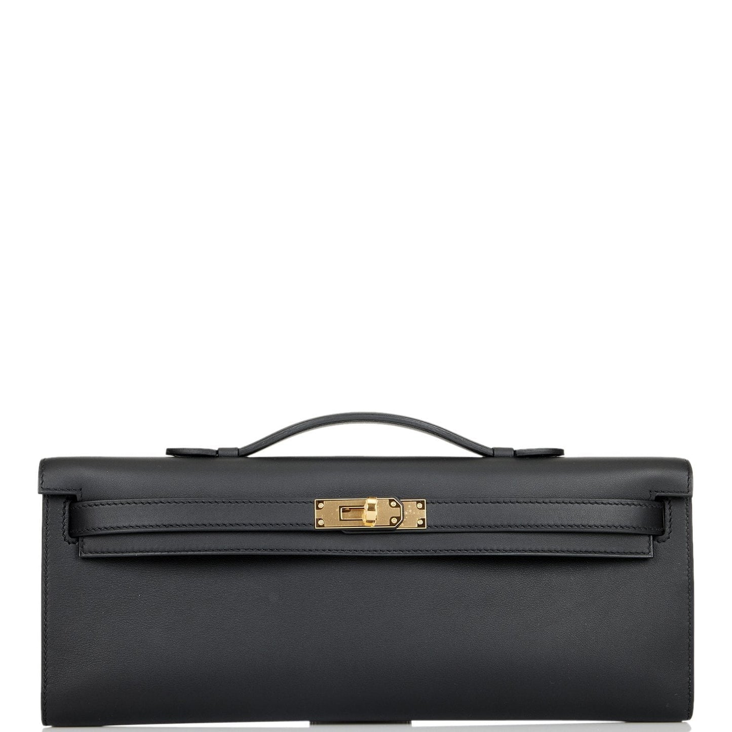 Hermes Kelly Cut Black Swift Gold Hardware