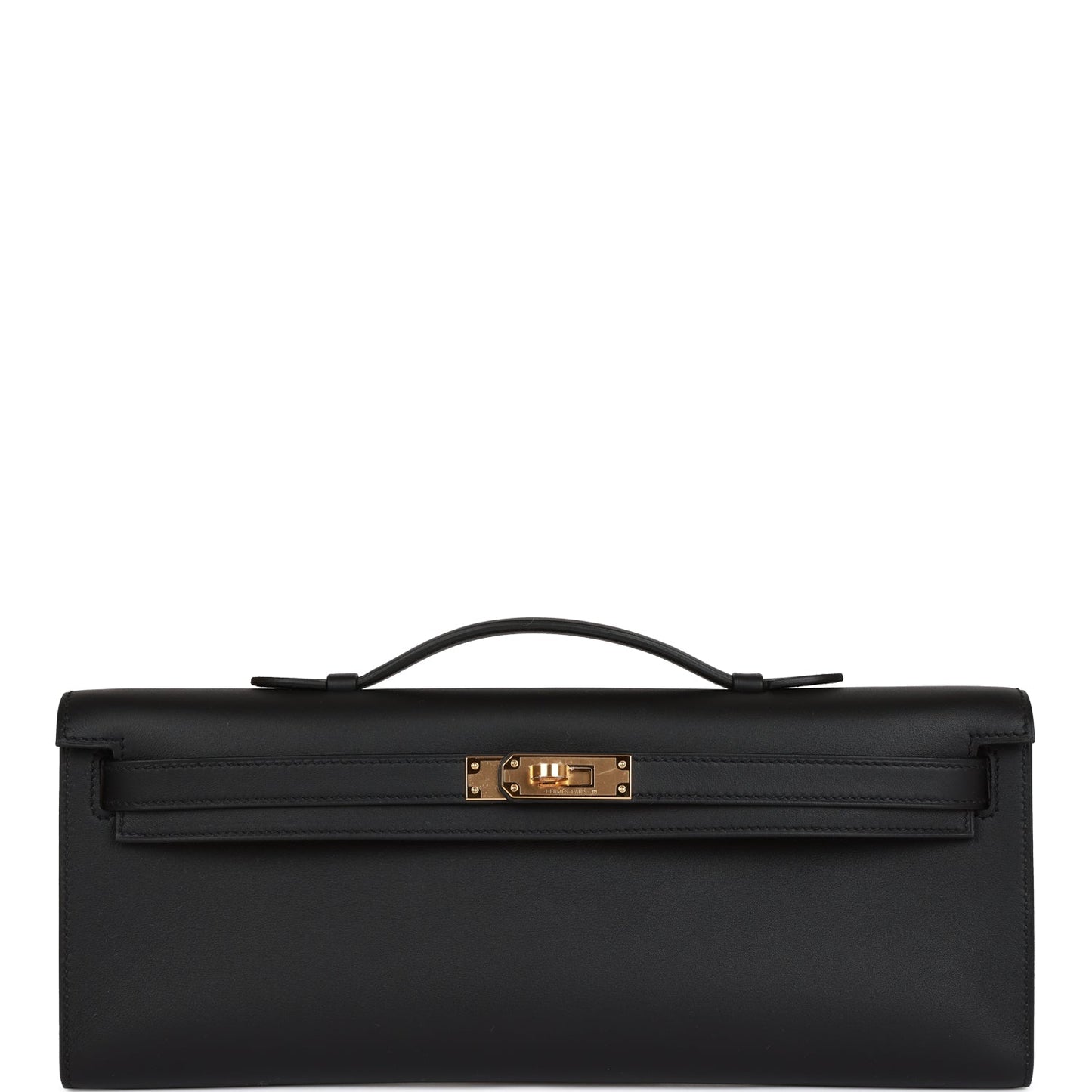 Hermes Kelly Cut Black Swift Gold Hardware