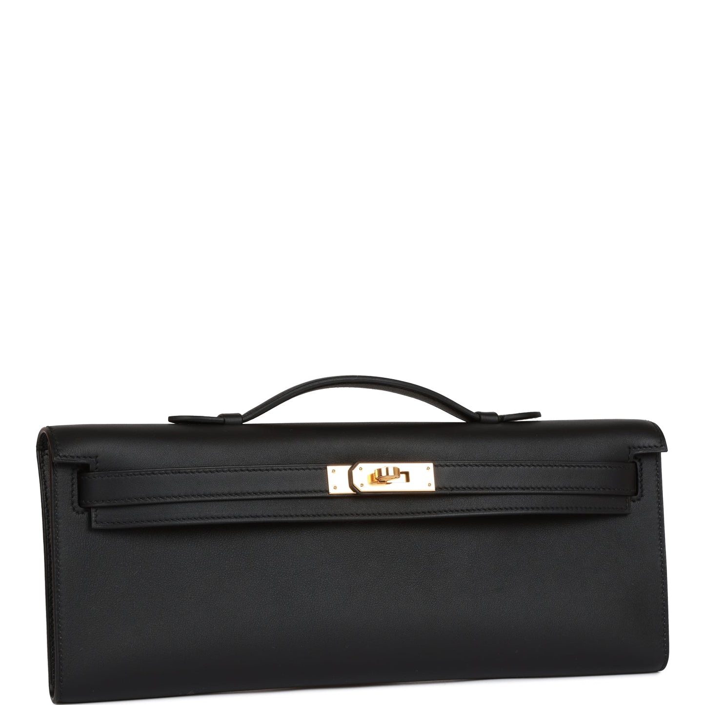 Hermes Kelly Cut Black Swift Gold Hardware