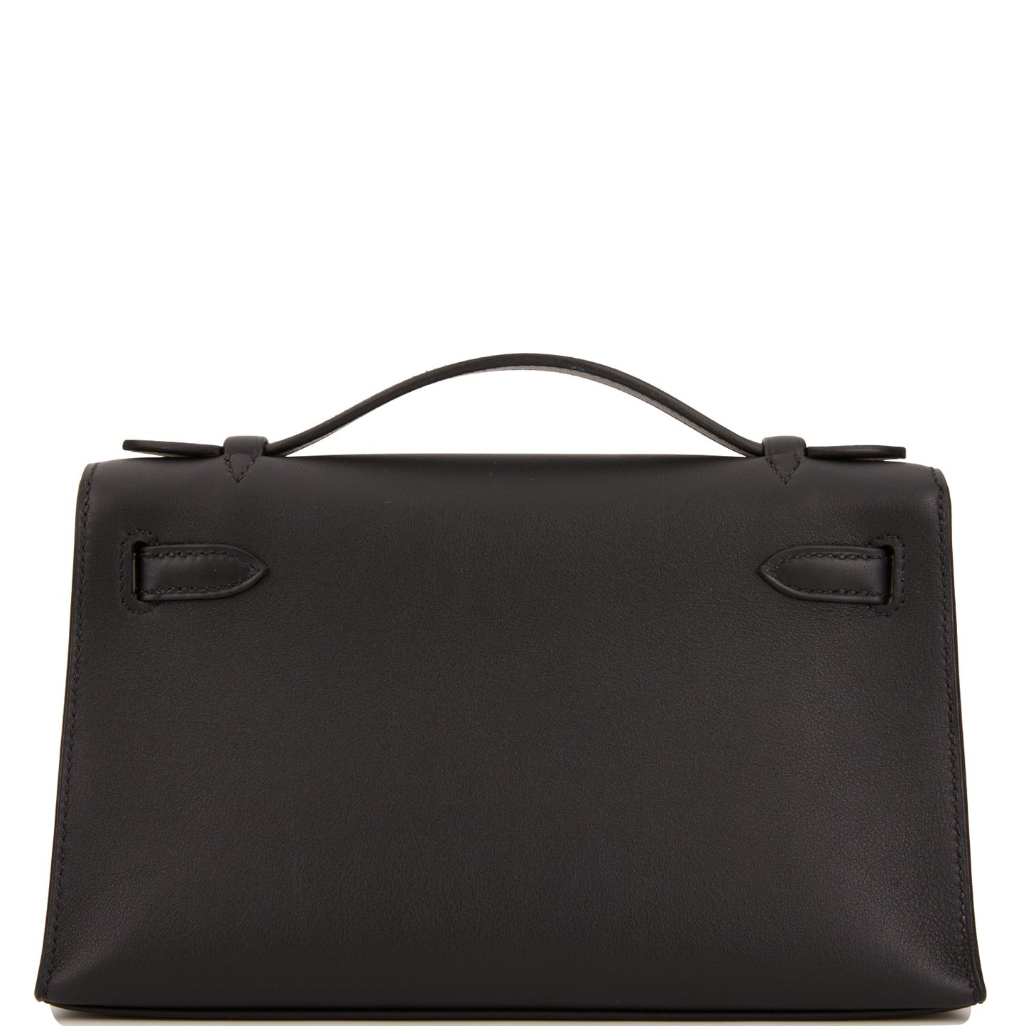 Hermes Kelly Pochette Black Swift Rose Gold Hardware