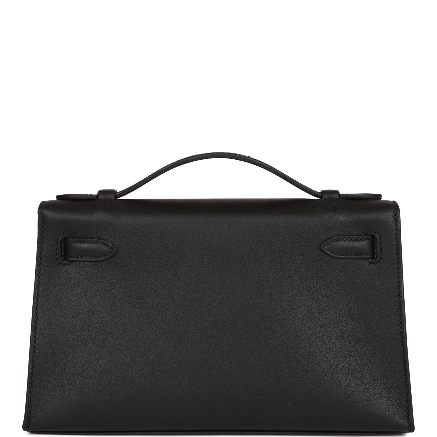 Hermes Kelly Pochette Black Swift Palladium Hardware