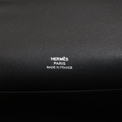 Hermes Kelly Pochette Black Swift Palladium Hardware