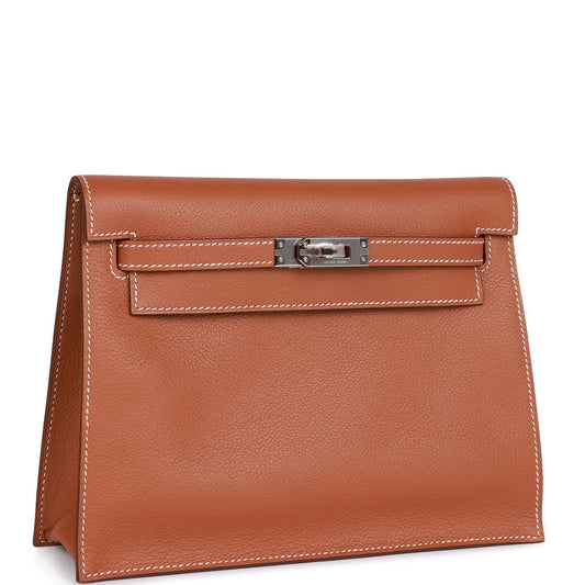 Hermes Kelly Danse Gold Evercolor Palladium Hardware