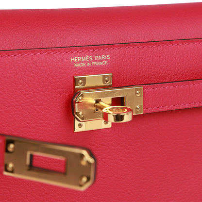 Hermes Kelly Danse Framboise Evercolor Gold Hardware