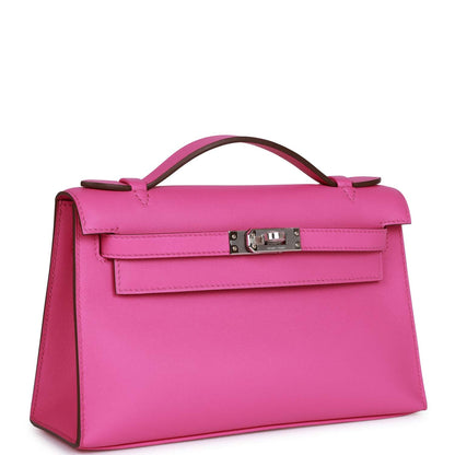 Hermes Kelly Pochette Magnolia Swift Palladium Hardware