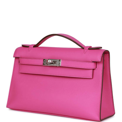 Hermes Kelly Pochette Magnolia Swift Palladium Hardware