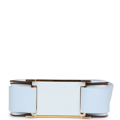 Hermes Geta Bleu Brume Verso Chevre Gold Hardware