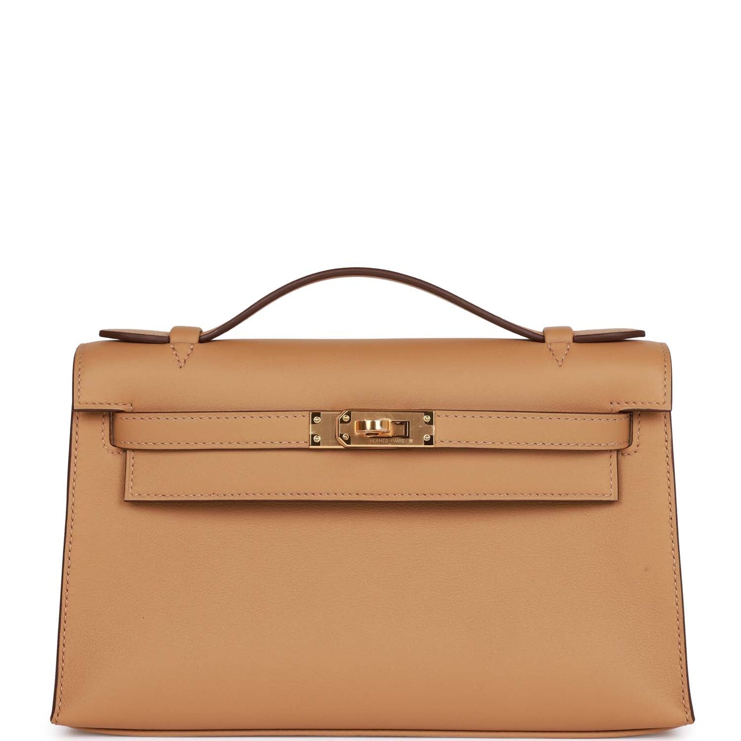 Hermes Kelly Pochette Biscuit Swift Gold Hardware