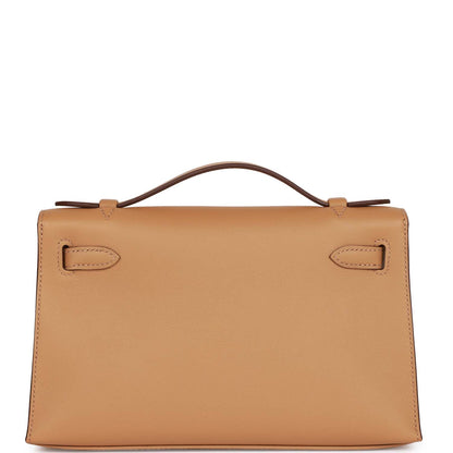 Hermes Kelly Pochette Biscuit Swift Gold Hardware