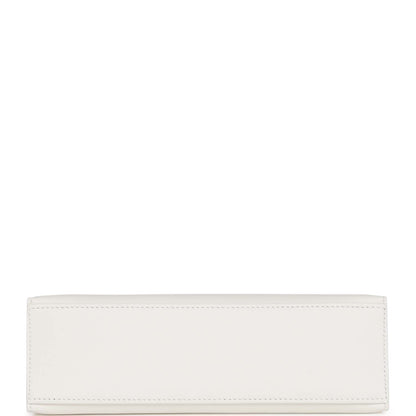 Hermes Kelly Pochette White Swift Gold Hardware