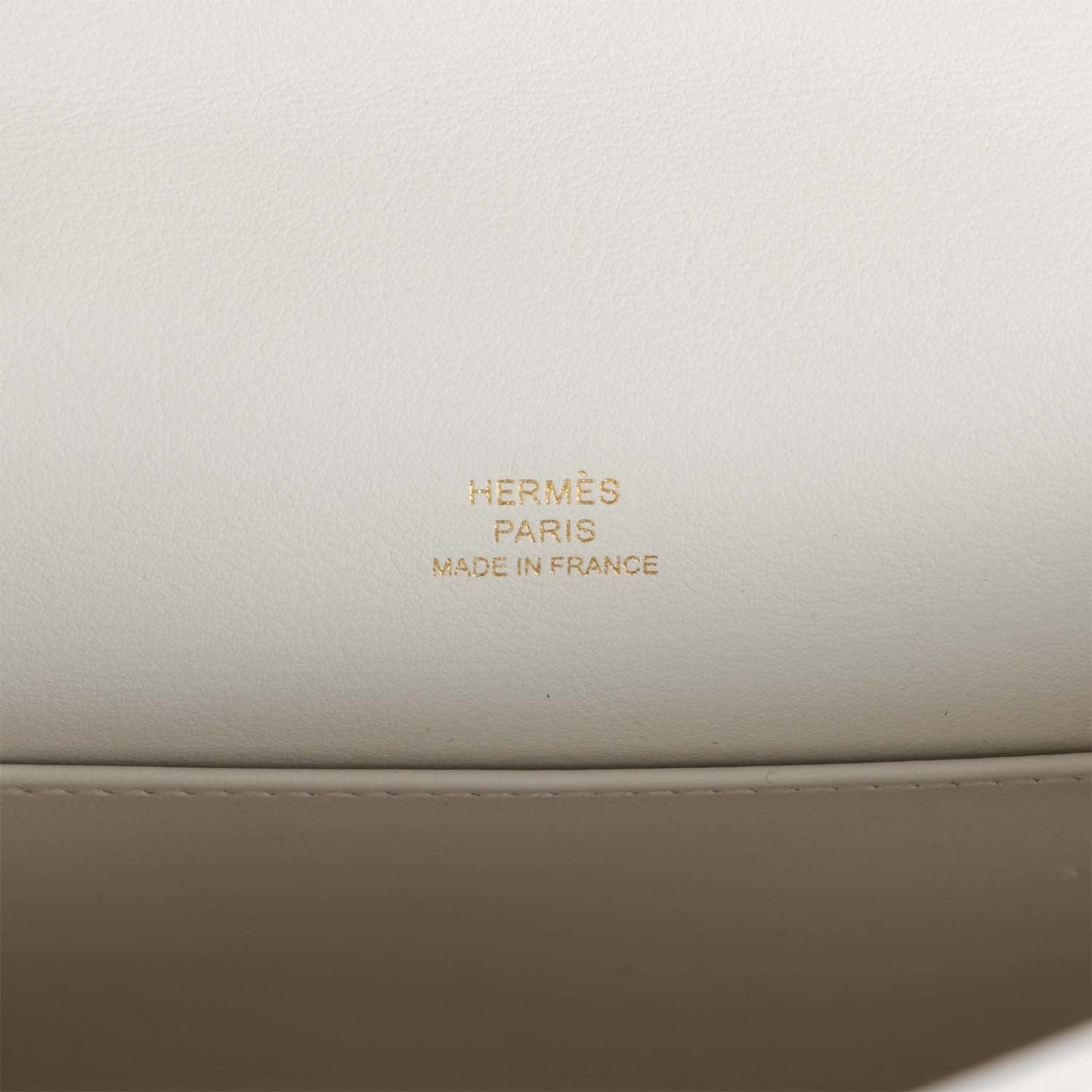 Hermes Kelly Pochette White Swift Gold Hardware