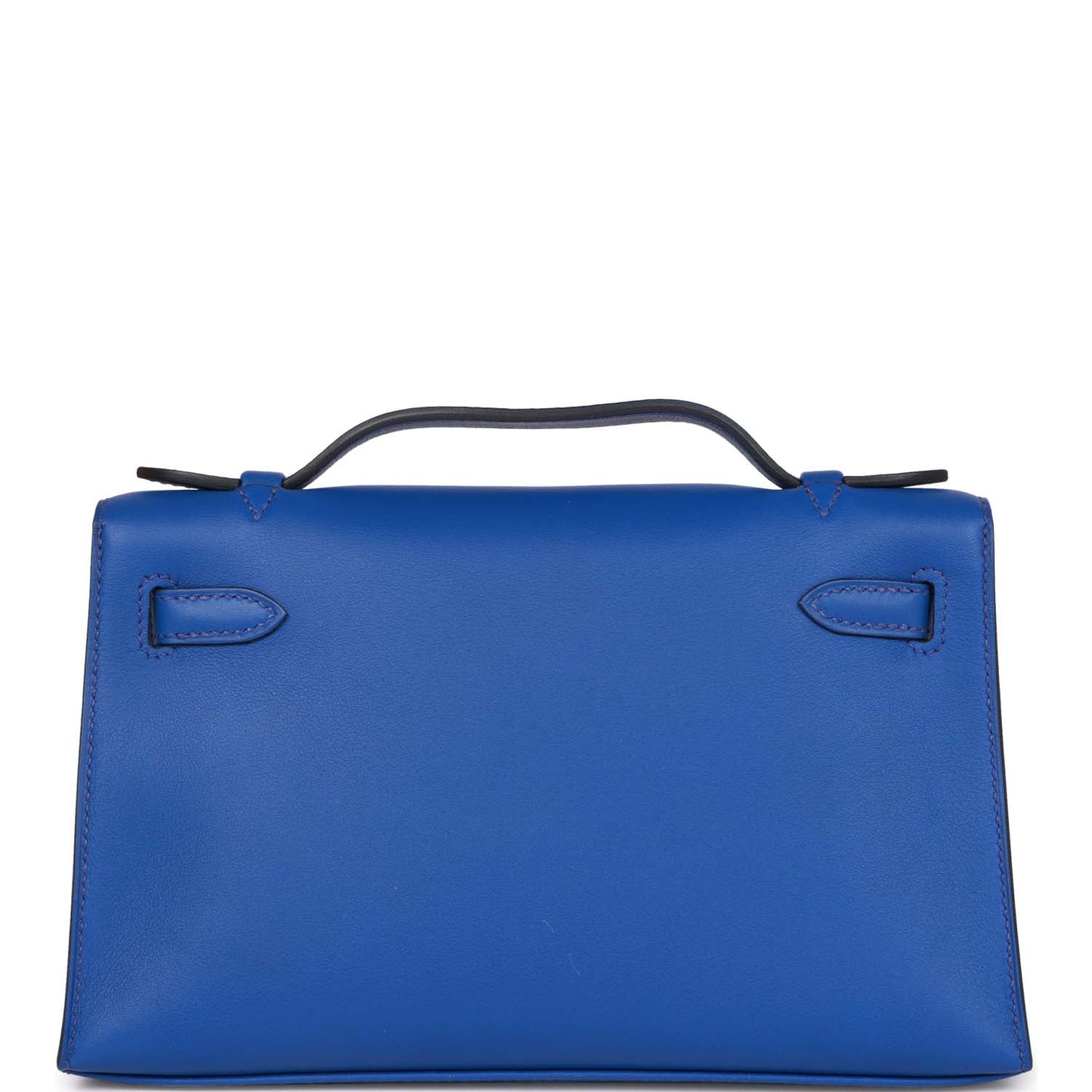 Hermes Kelly Pochette Bleu Royal Swift Palladium Hardware