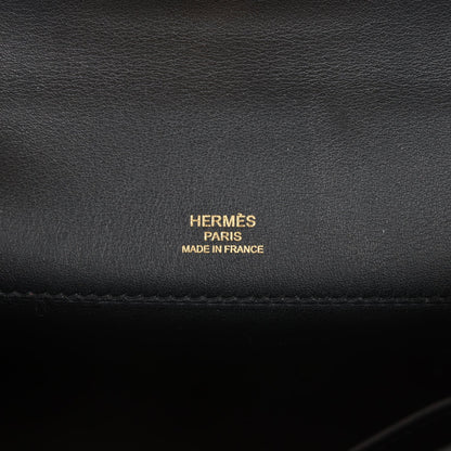 Hermes Kelly Cut Black Swift Gold Hardware