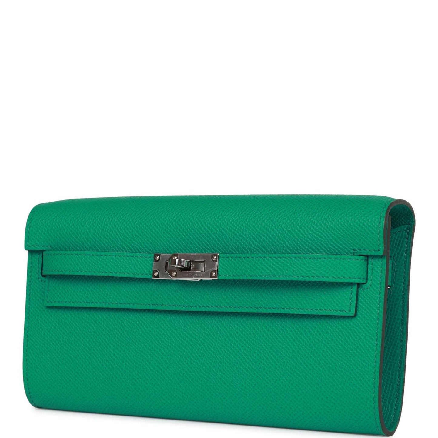 Hermes Kelly Wallet To Go Vert Jade Epsom Palladium Hardware