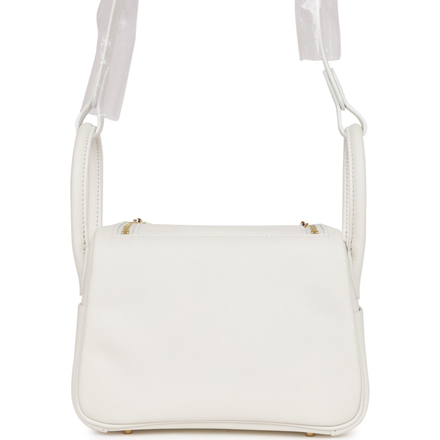 Hermes Mini Lindy White Swift Gold Hardware