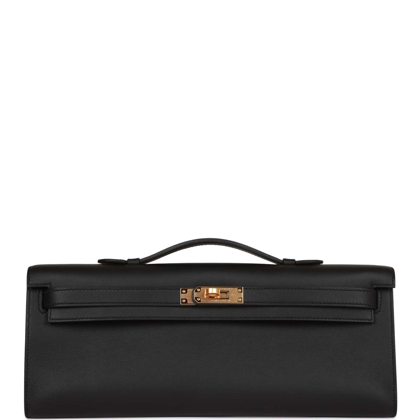 Hermes Kelly Cut Black Swift Gold Hardware