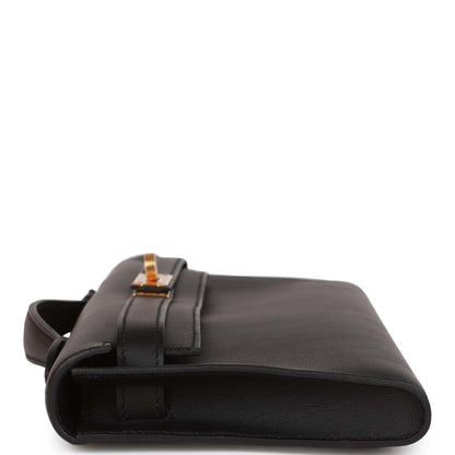 Hermes Kelly Cut Black Swift Gold Hardware