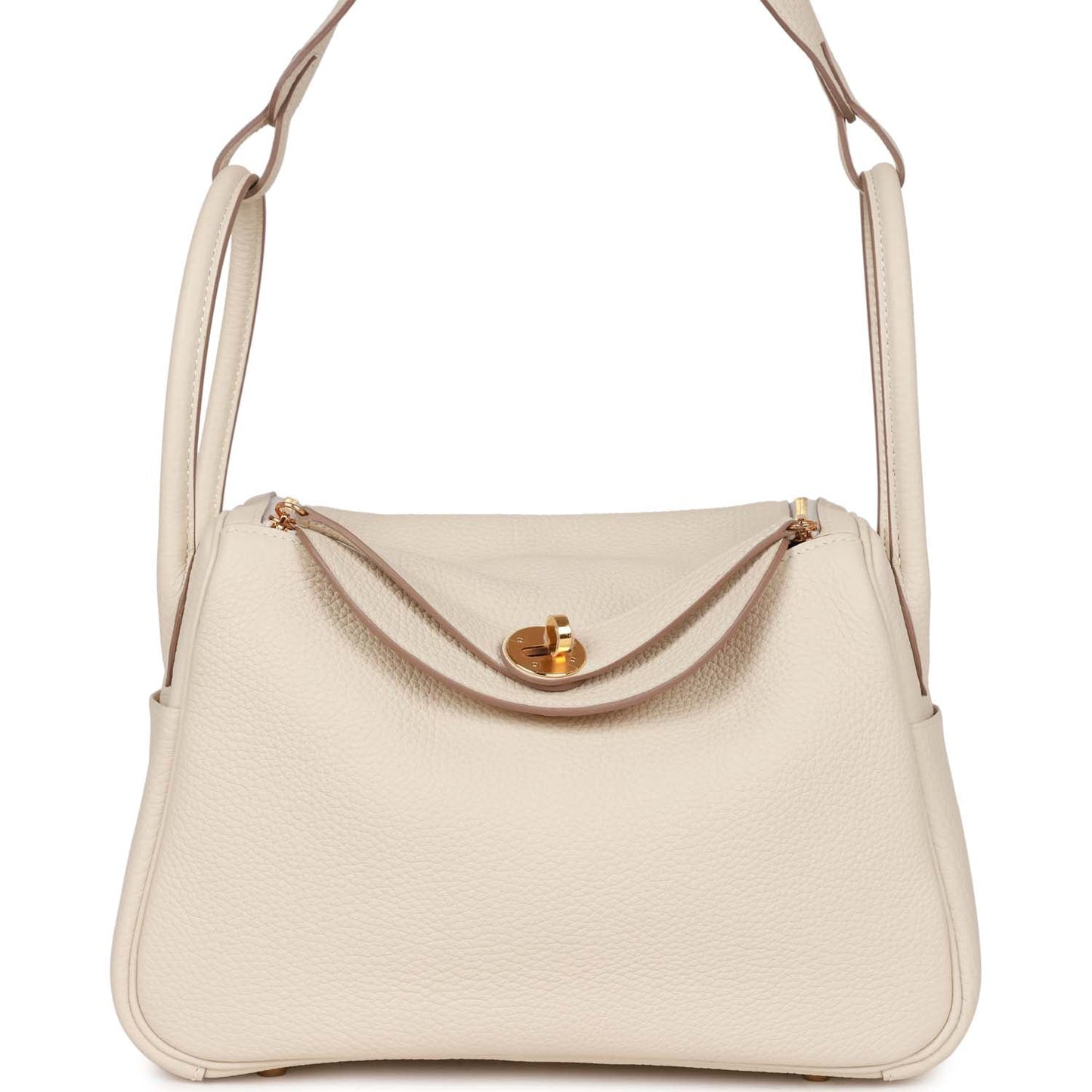 Hermes Lindy 26 Craie Clemence Gold Hardware