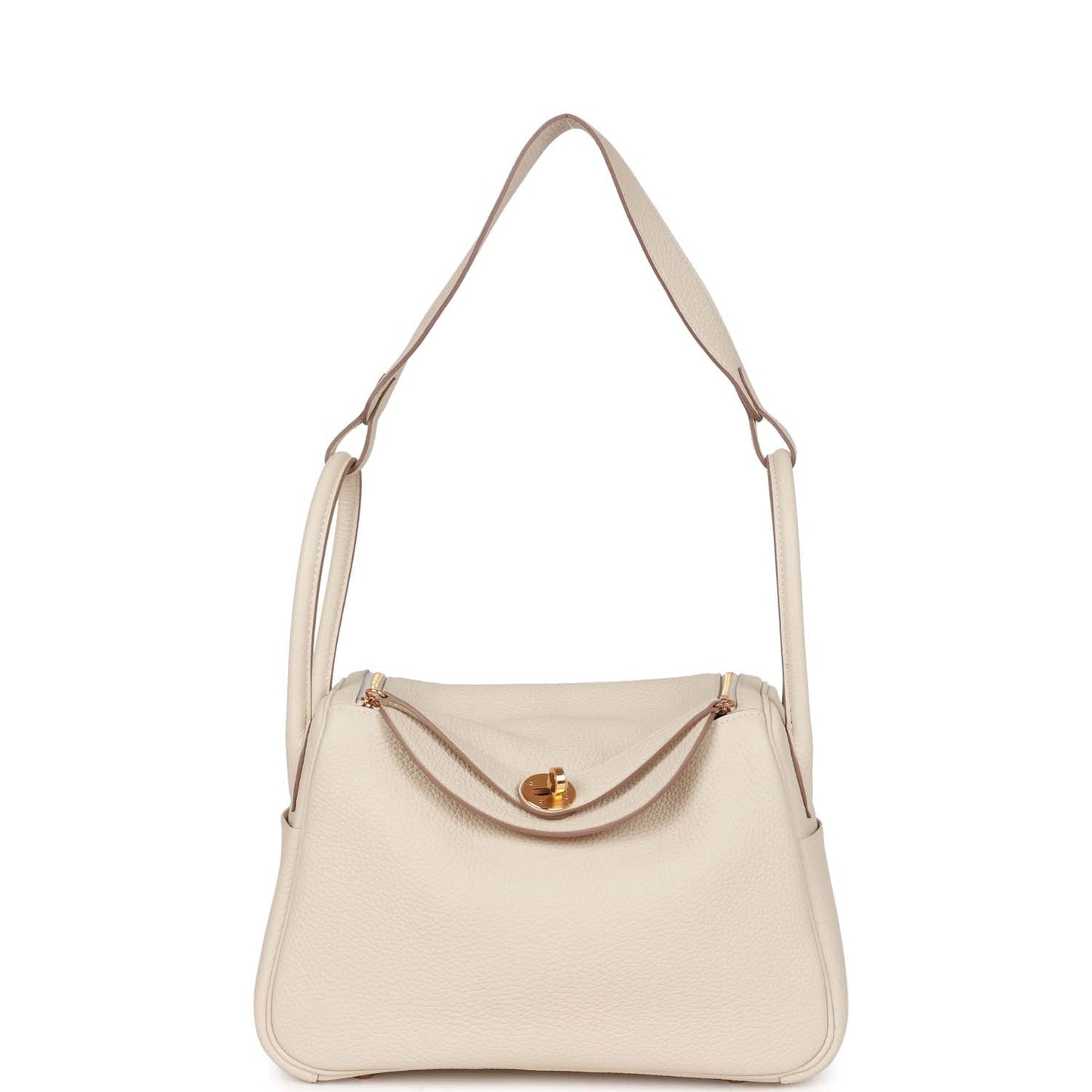 Hermes Lindy 26 Craie Clemence Gold Hardware