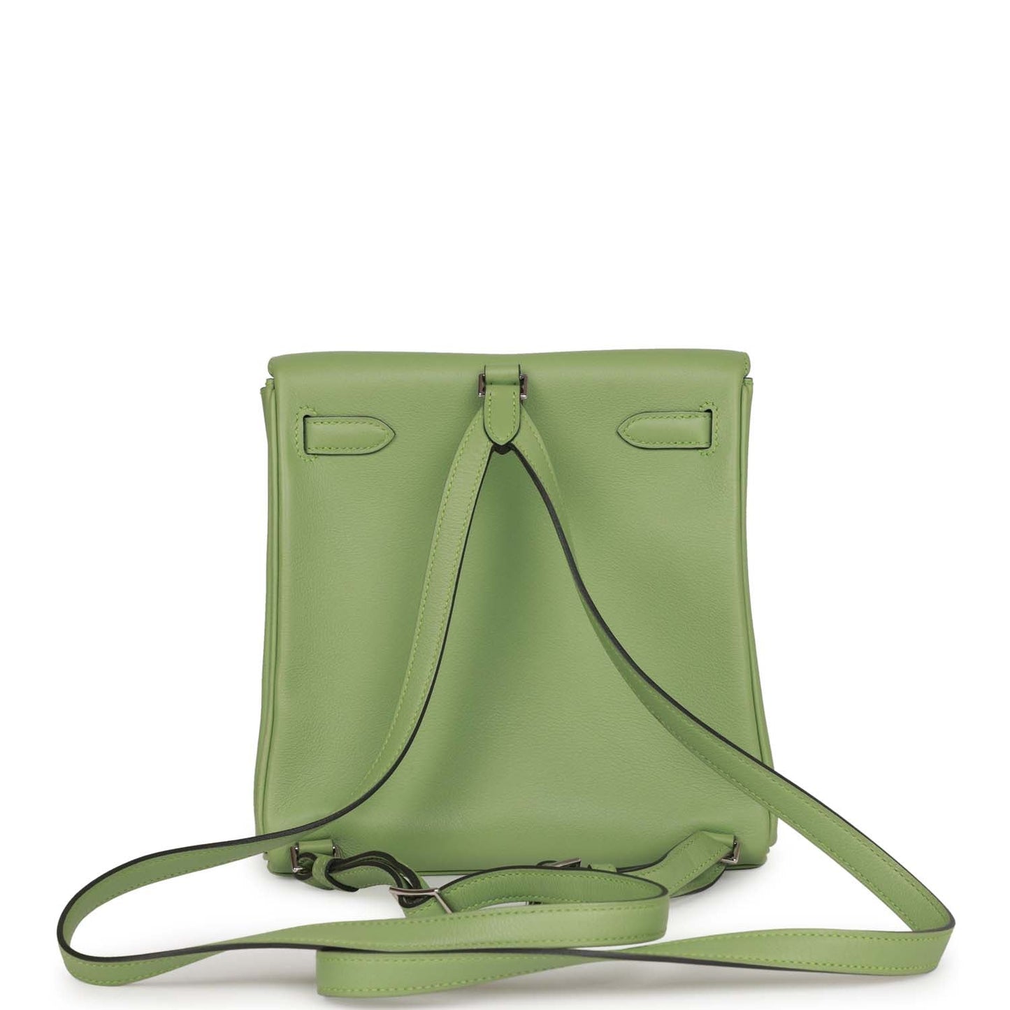 Hermes Kelly Ado Backpack Vert Criquet Evercolor Verso Palladium Hardware