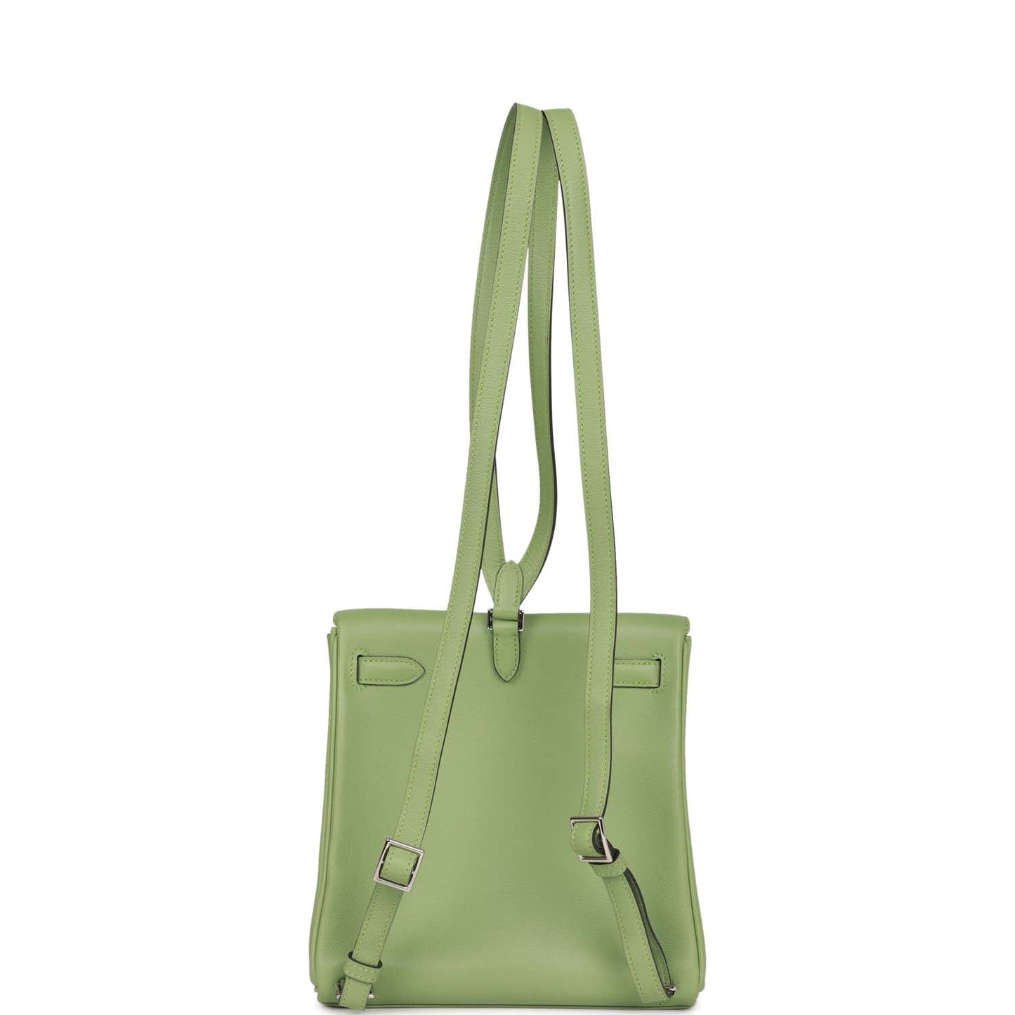 Hermes Kelly Ado Backpack Vert Criquet Evercolor Verso Palladium Hardware