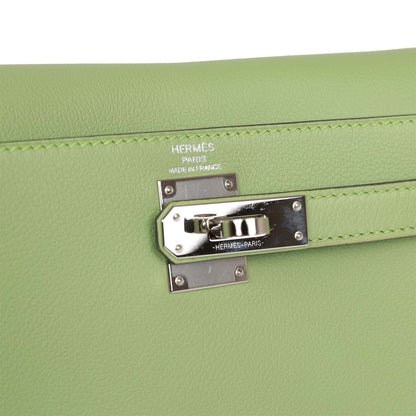 Hermes Kelly Ado Backpack Vert Criquet Evercolor Verso Palladium Hardware