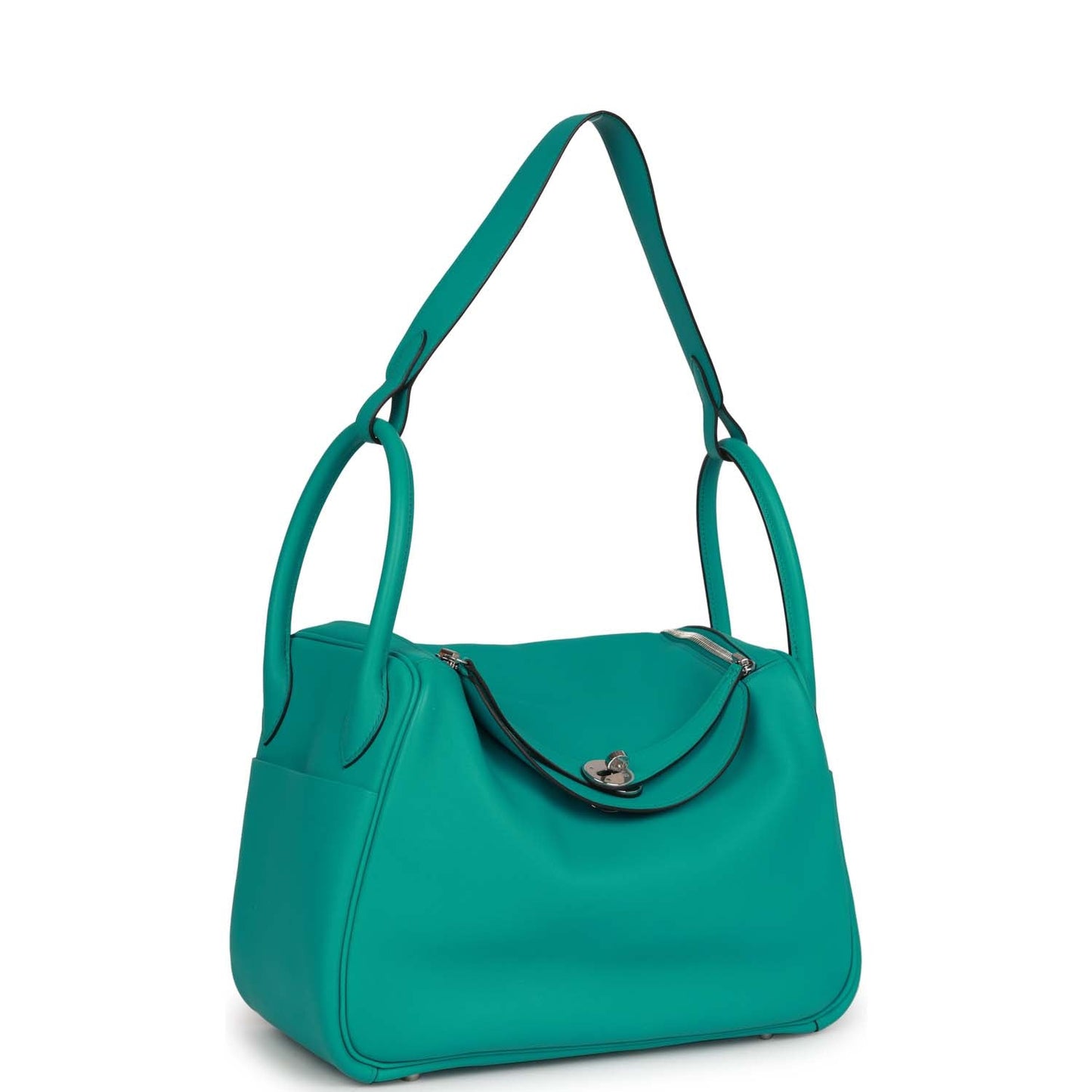 Hermes Lindy 30 Bleu Paon Swift Palladium Hardware