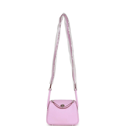 Hermes Mini Lindy Mauve Sylvestre Clemence Palladium Hardware