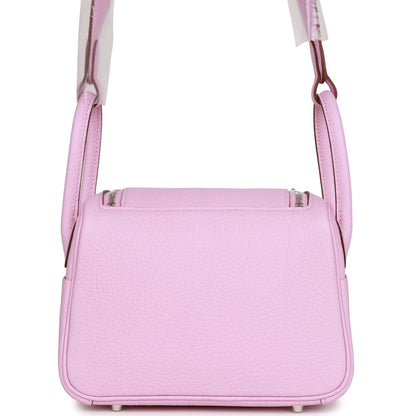 Hermes Mini Lindy Mauve Sylvestre Clemence Palladium Hardware