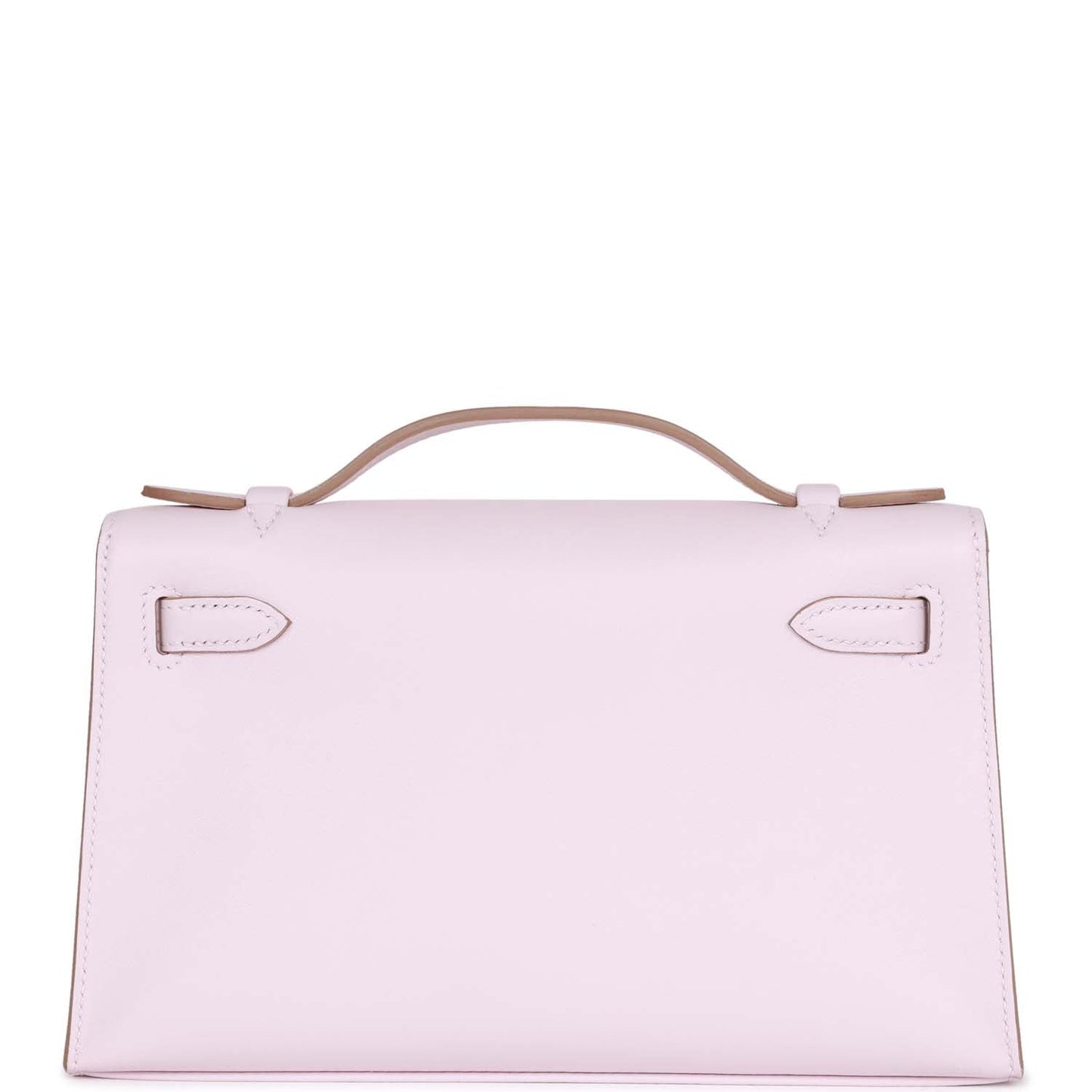 Hermes Kelly Pochette Mauve Pale Swift Palladium Hardware