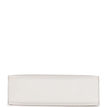 Hermes Kelly Pochette Gris Pale Swift Palladium Hardware