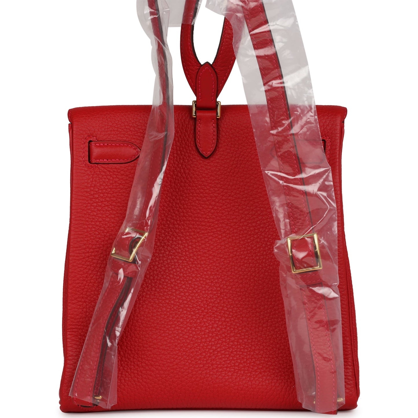 Hermes Kelly Ado II Backpack Rouge Casaque Clemence Gold Hardware