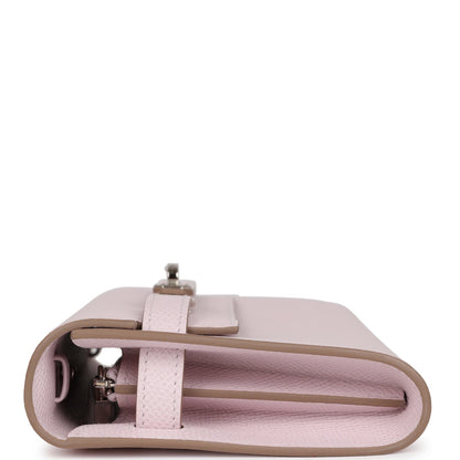 Hermes Kelly Wallet To Go Mauve Pale Epsom Palladium Hardware