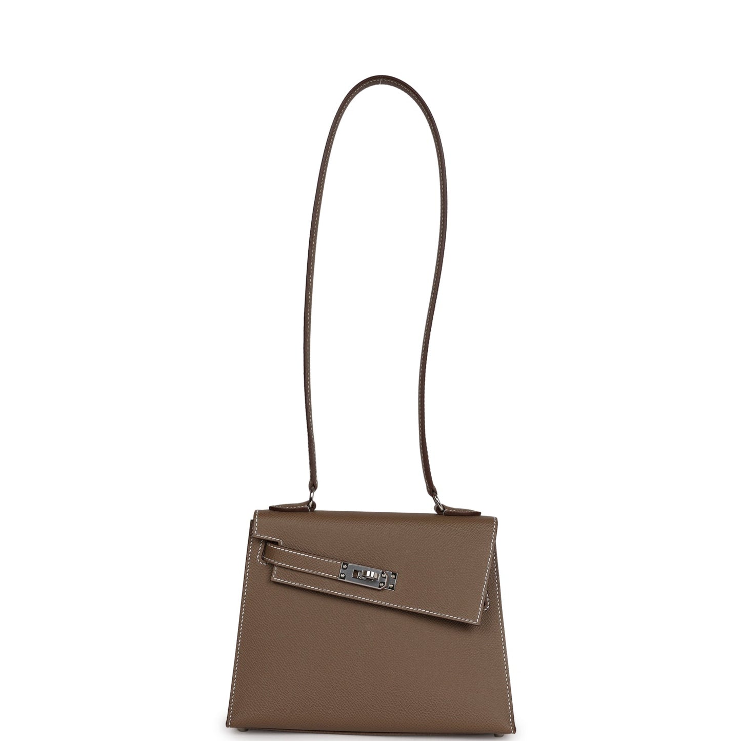 Hermes Kelly Sellier en Desordre 20 Etoupe Epsom Palladium Hardware