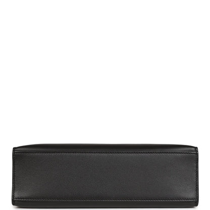 Hermes Kelly Pochette Black Swift Gold Hardware