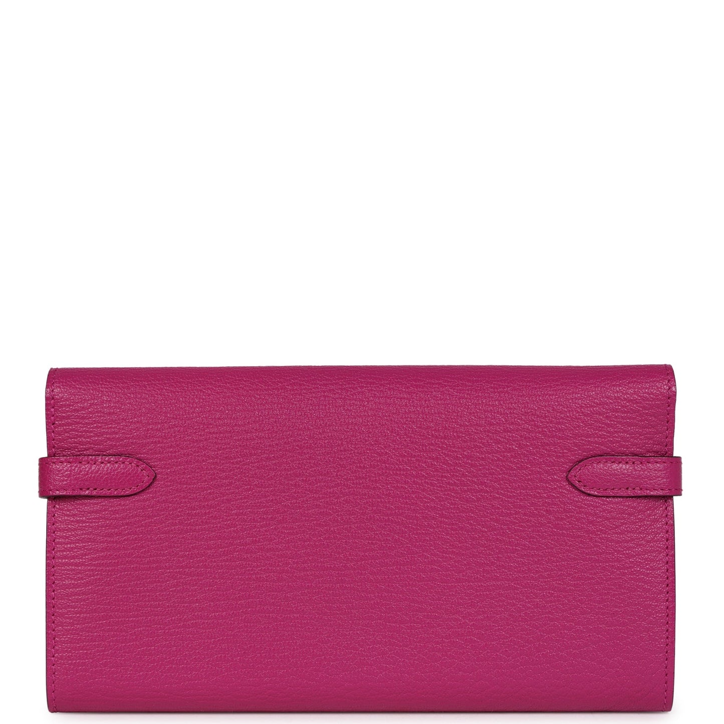 Hermes Kelly Long Wallet Rose Pourpre Chevre Palladium Hardware