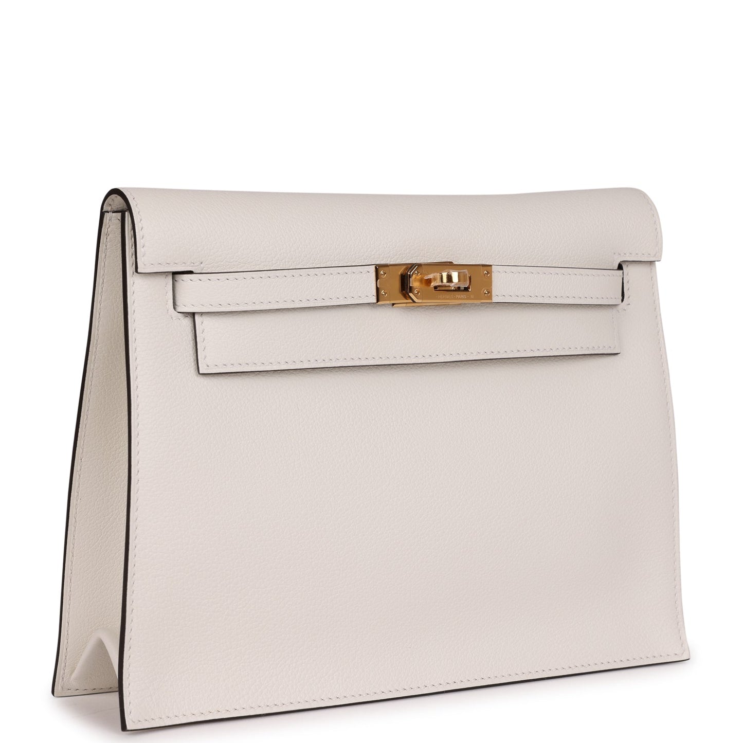 Hermes Kelly Danse White Evercolor Gold Hardware