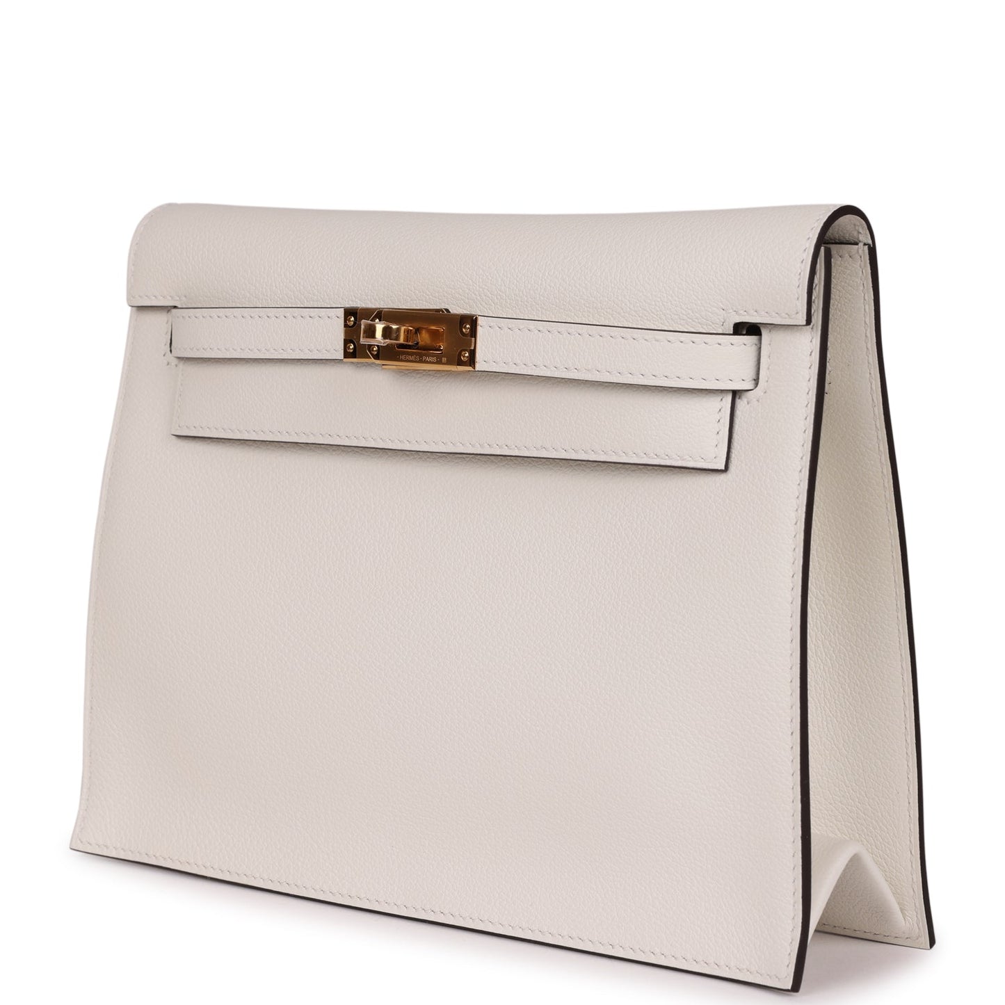 Hermes Kelly Danse White Evercolor Gold Hardware